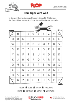 Herr Tiger wird wild