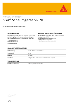 Sika Schaumgerät SG 70