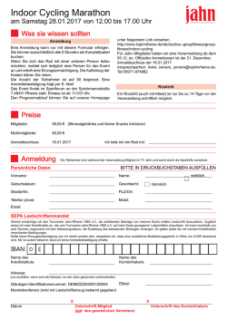 Indoor Cycling Marathon - TV Jahn Rheine 1885 eV