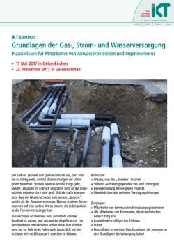 Grundlagen der Gas-, Strom- und Wasserversorgung
