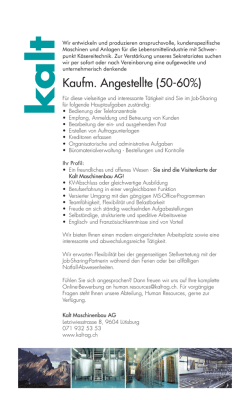 Inserat Kfm. Angestellte _2017