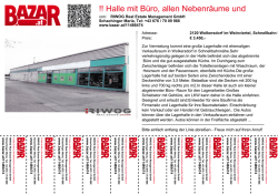 Halle mit B&uuml;ro, allen Nebenr&auml;ume und gro&szlig;er Freifl&auml;che