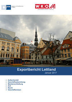 Exportbericht Lettland - Außenwirtschaftsportal Bayern