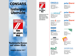 CONSAFIS Technische Daten Gesamt&uuml;bersicht