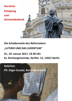 Herzliche Einladung zum Gemeindeabend Die Schattenseite des