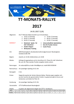 Neulengbacher TT-Monats Ralley, 1. Termin, Neulengbach, 14.01
