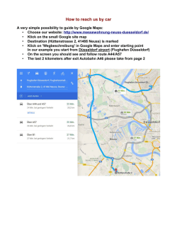 How to reach us by car - Ferienwohnung Messewohnung Neuss