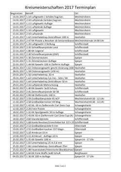 Kreismeisterschaften 2017 Terminplan