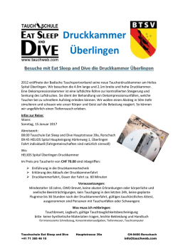 Druckkammer &Uuml;berlingen - Eat Sleep and Dive Tauchschule