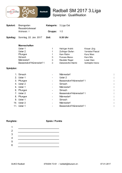 Spielplan - RVS Sirnach