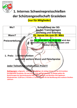Schweinepreisschiessen - Sch&uuml;tzengesellschaft Grasleben