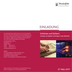 einladung - Landeshauptarchiv Koblenz