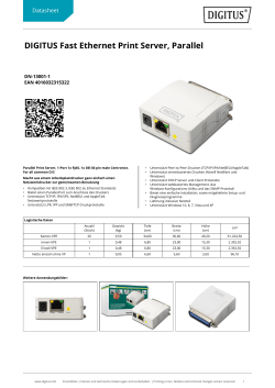 DIGITUS Fast Ethernet Print Server, Parallel