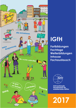 IGfH-Veranstaltungsprogramm 2017