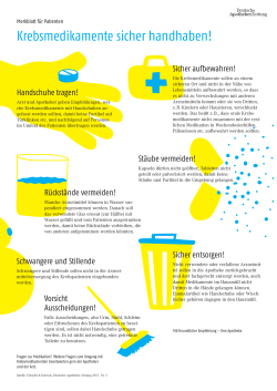 Krebsmedikamente sicher handhaben!