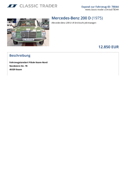Mercedes-Benz 200 D (1975) 12.850 EUR