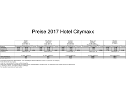 Preise 2017 - Hotel Citymaxx