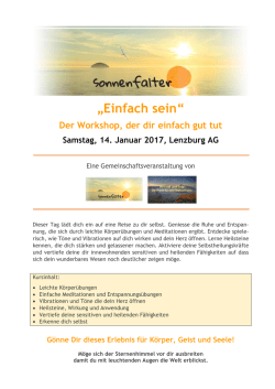 Einfach sein - sonnenfalter