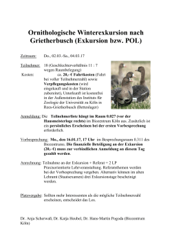 Ornithologische Winterexkursion nach Grietherbusch (Exkursion