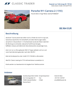 Porsche 911 Carrera 2 (1990) 88.964 EUR