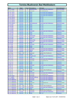 Terminplan 2017 - Musikverein Bad