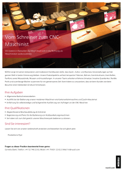 Vom Schreiner zum CNC-Maschinist | Deutsch - Forum