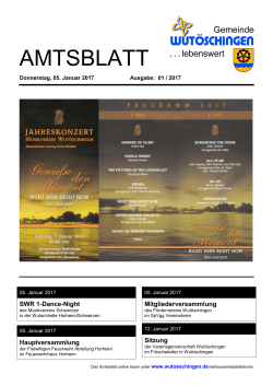 amtsblatt - Gemeinde Wut&ouml;schingen