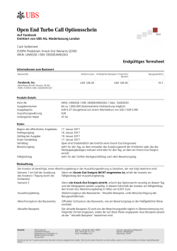 Termsheet vom Emissionstag (DE) - UBS