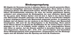Spielerbindung gültig ab 16. Jän. 2017