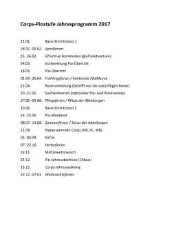 Jahresprogramm Piostufe 2017