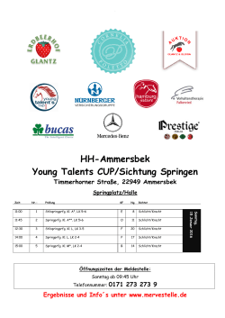 HH-Ammersbek Young Talents CUP/Sichtung