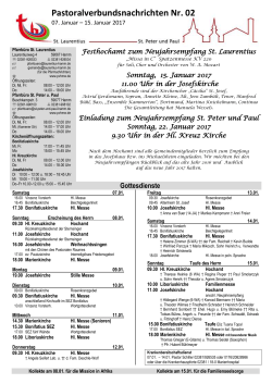 Pastoralverbundsnachrichten Nr. 02 - Pastoralverbund Hamm