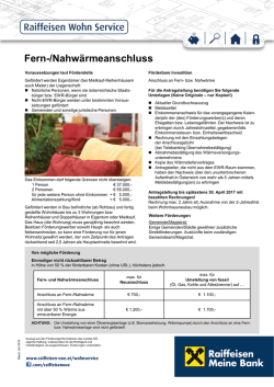 Fern-/Nahw&auml;rmeanschluss