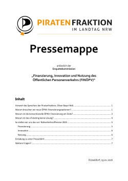 Pressemappe EK IV - Piratenfraktion im Landtag NRW