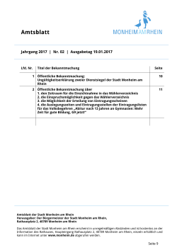 Jahrgang 2017 | Nr. 02 | Ausgabetag 19.01.2017