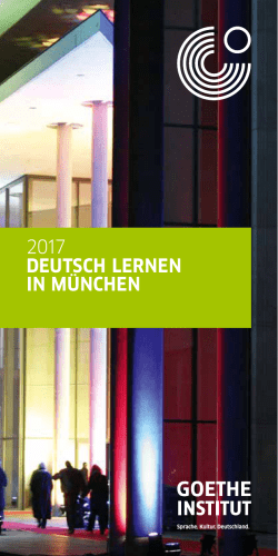 Deutsch lernen in München 2017: Alle Kurse - Goethe