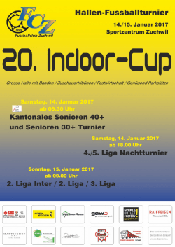 Programm 20. Indoor-Cup 2017