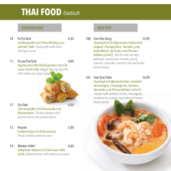 Speisekarte Thai - Thai Cuisine Restaurant