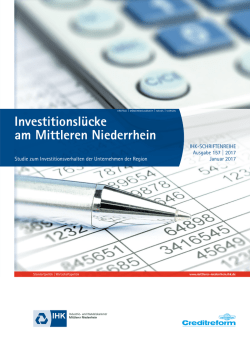Investitionsl&uuml;cke am Mittleren Niederrhein