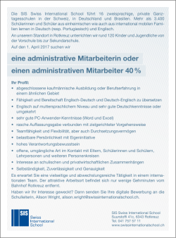 Administration 40 % | SIS Rotkreuz