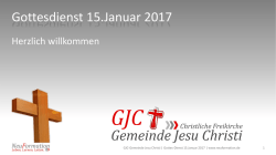Gottesdienst 15.Januar 2017