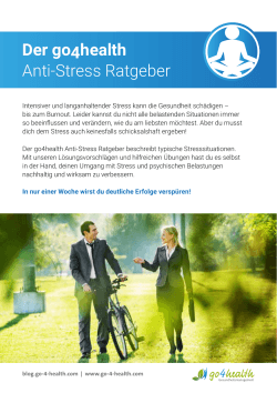 Der go4health Anti-Stress Ratgeber