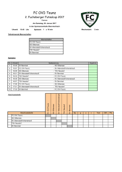 Turnierplan Damen - FC OVI