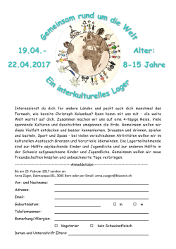 Ein interkulturelles Lager Vpm 19.