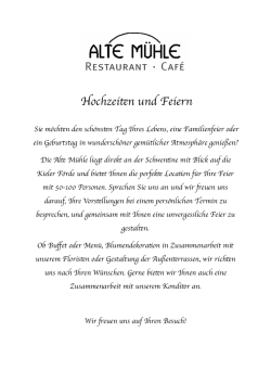 Hochzeiten und Feiern