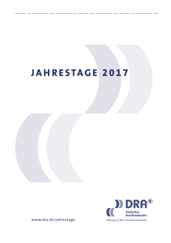 jahrestage 2017