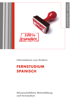 Informationsbroschüre Fernstudium Spanisch
