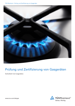Prüfung und Zertifizierung von Gasgeräten