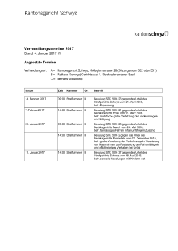 Liste der Verhandlungstermine 2017