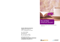 Tee und Texte, Stadtteil-Bibliothek Ruchheim I/2017